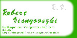 robert visnyovszki business card